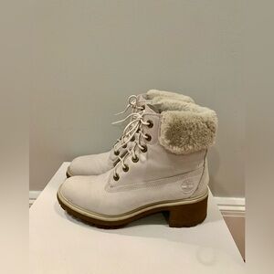 Timberland Women's White Fur-Lined Boots
